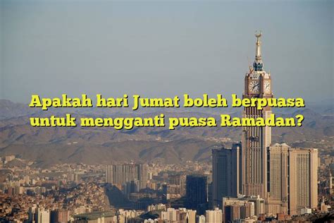 apakah hari jumat boleh puasa